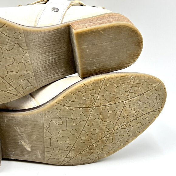 Chinese Laundry Womens Size 6.5 Cream Distressed‎ Western Ankle Boots Shoes - Picture 11 of 14